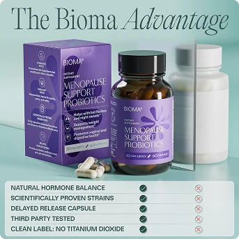Why Bioma is the Best Probiotic Supplement for Menopause Banner